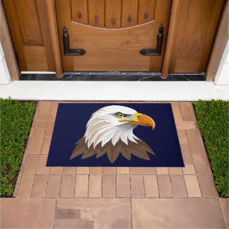 Bald eagle head doormat