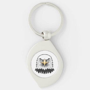 Bald eagle head key ring