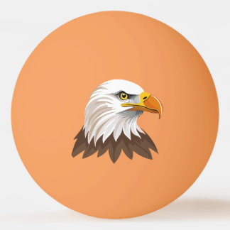 Bald eagle head ping pong ball