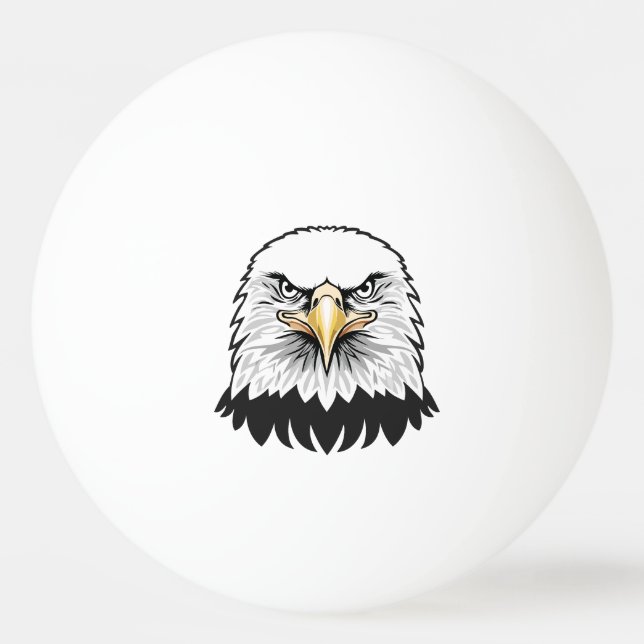 Bald eagle head ping pong ball (Front)
