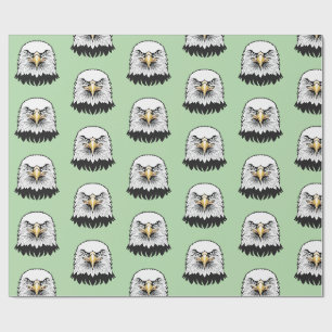 Bald eagle head wrapping paper