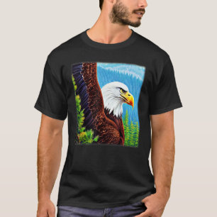 Bald Eagle imprint american bird animal graphic mo T-Shirt