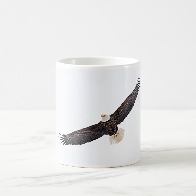 Bald Eagle in flight Coffee Mug (Center)