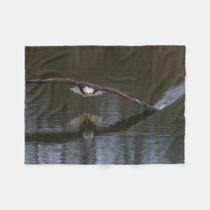 Bald Eagle in Flight Fleece Blanket