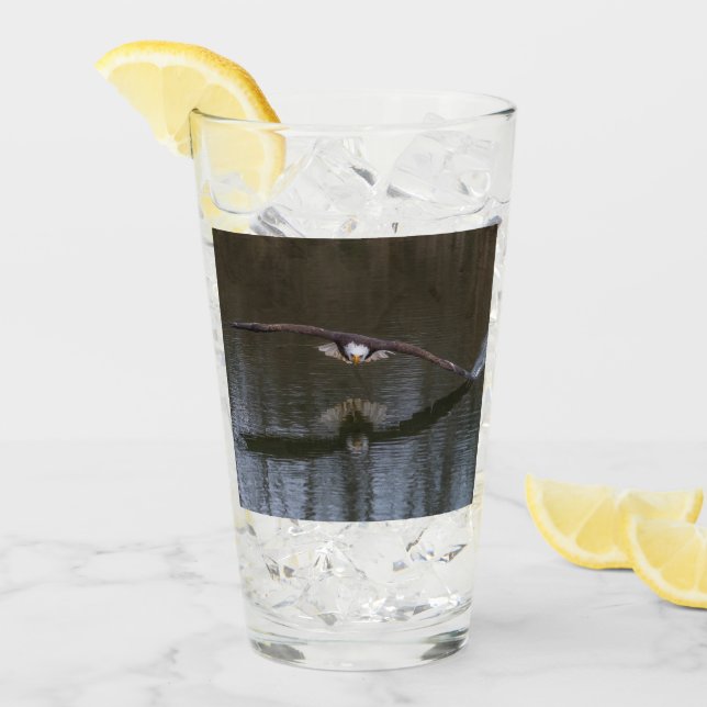 Bald Eagle in Flight Glass (Front Ice)