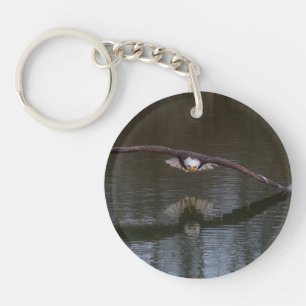 Bald Eagle in Flight Key Ring