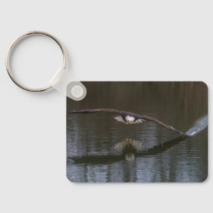Bald Eagle in Flight Key Ring