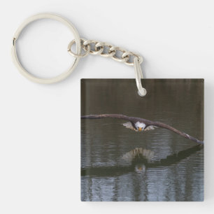 Bald Eagle in Flight Key Ring