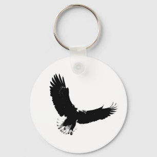 Bald Eagle in Flight Key Ring
