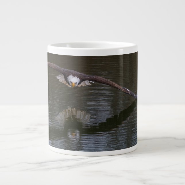 Bald Eagle in Flight Large Coffee Mug (Front)