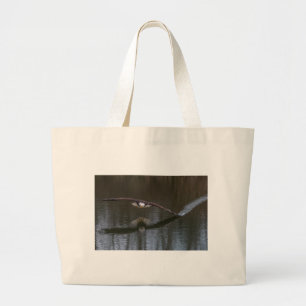 Bald Eagle in Flight Large Tote Bag