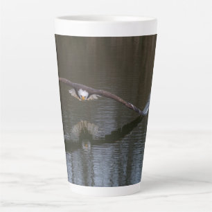 Bald Eagle in Flight Latte Mug