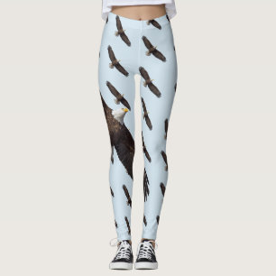 Bald Eagle In Flight Leggings