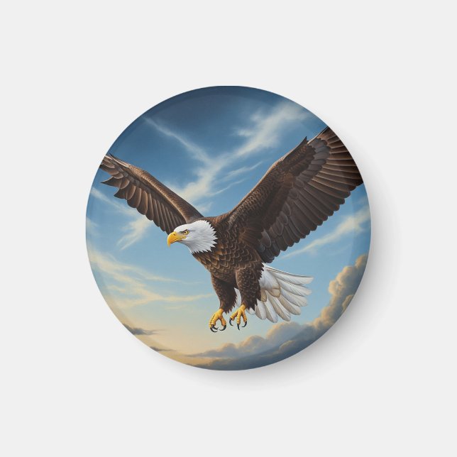 Bald Eagle in Flight Magnet (Front)