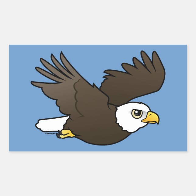 Bald Eagle in flight Rectangular Sticker (Front)