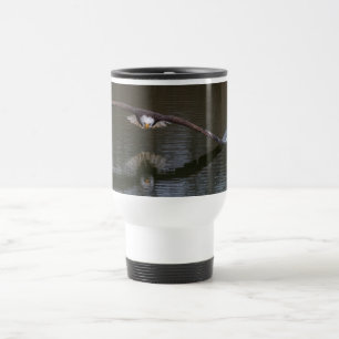 Bald Eagle in Flight Travel Mug