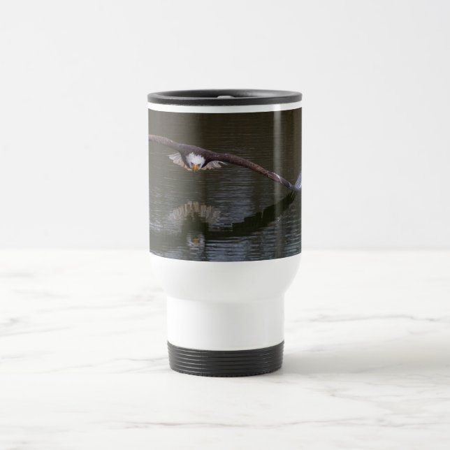 Bald Eagle in Flight Travel Mug (Center)