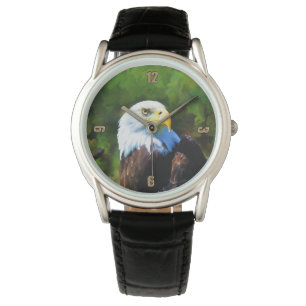 Bald Eagle in Sunlight Wildlife Painting Watch