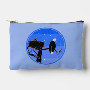 Bald Eagle in Winter - Original Wildlife Art Accessory Pouch