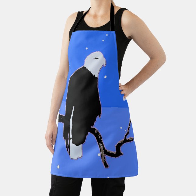 Bald Eagle in Winter  - Original Wildlife Art Apron (Insitu)