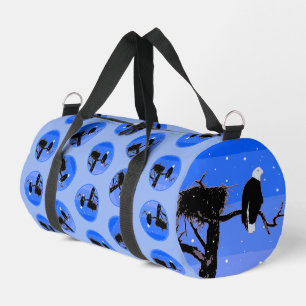 Bald Eagle in Winter  - Original Wildlife Art Duffle Bag