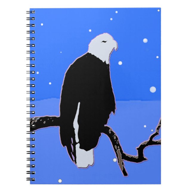 Bald Eagle in Winter  - Original Wildlife Art Notebook (Front)