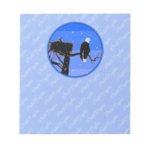 Bald Eagle in Winter - Original Wildlife Art Notepad