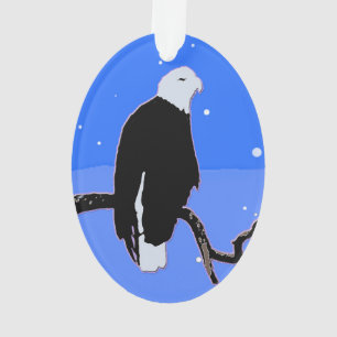 Bald Eagle in Winter - Original Wildlife Art Ornament