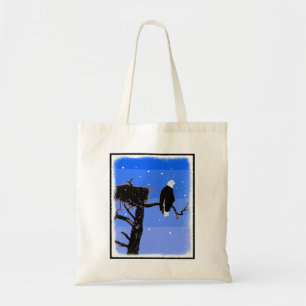 Bald Eagle in Winter  - Original Wildlife Art Tote Bag