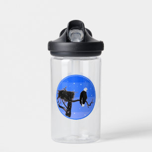 Bald Eagle in Winter  - Original Wildlife Art Water Bottle