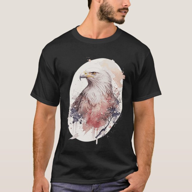 Bald Eagle Japanese Cherry Blossom Sakura Wildlife T-Shirt (Front)