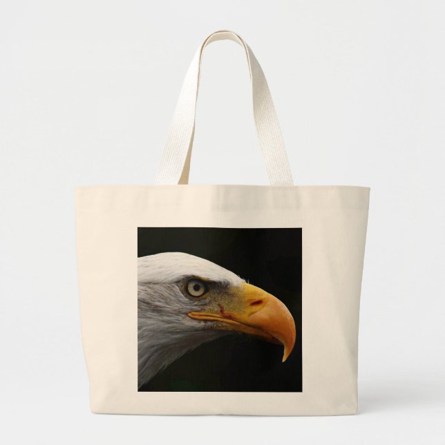 Bald Eagle jtcnm Large Tote Bag (Front)