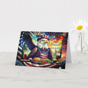 Bald Eagle July 4th, 5" x 7" Folded Greeting Card