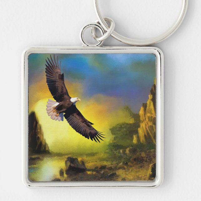 Bald Eagle Key Ring (Front)