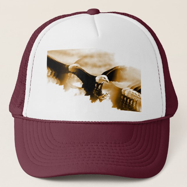 Bald Eagle Landing Trucker Hat (Front)