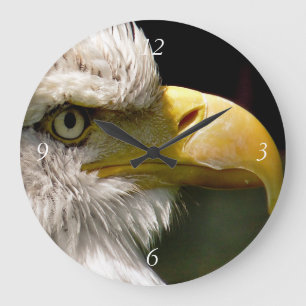 BALD EAGLE LARGE CLOCK