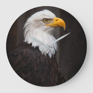 bald eagle large clock
