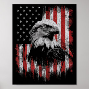 Bald Eagle Lover 4th of July Patriotic USA Poster