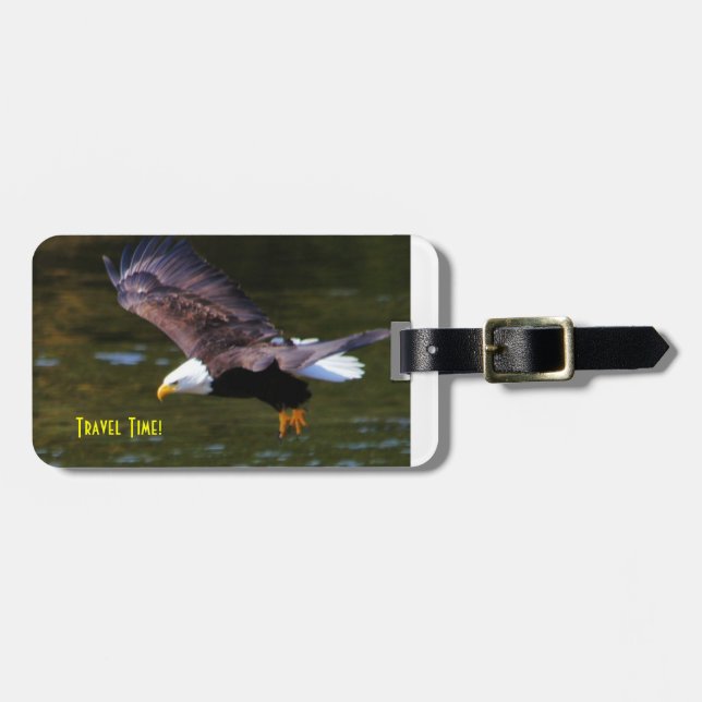 Bald Eagle luggage tag (Front Horizontal)