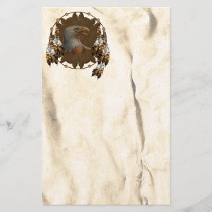 Bald Eagle Mandala  Native American  Stationery