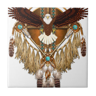Bald Eagle Mandala - revised Tile