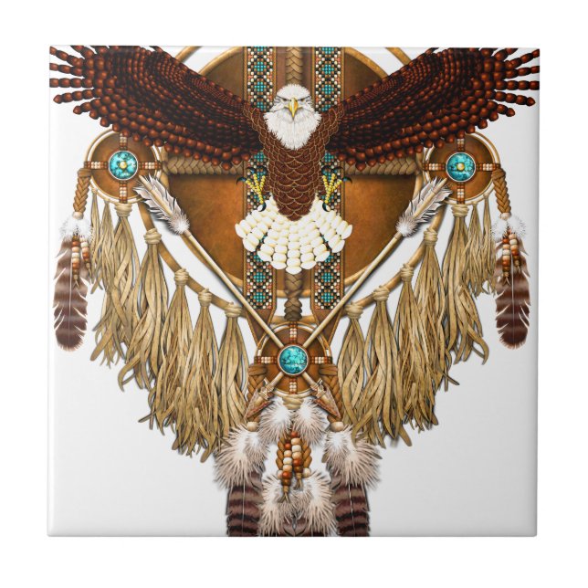 Bald Eagle Mandala - revised Tile (Front)