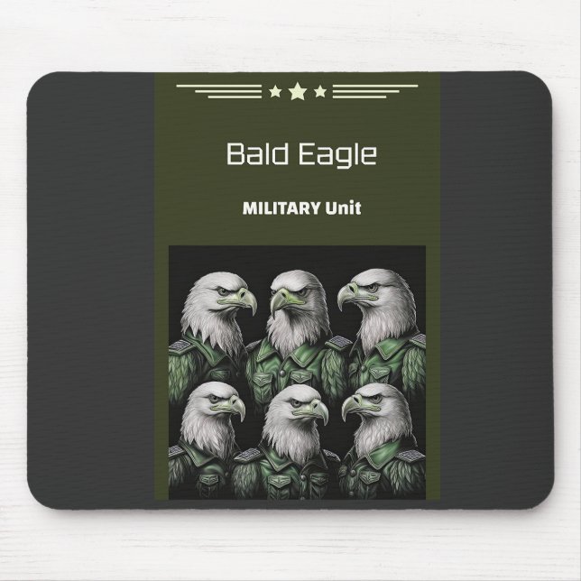 Bald Eagle Military Unit Mouse Mat (Front)