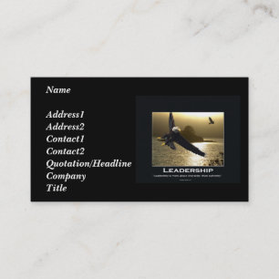 Bald Eagle Motivational Business Card