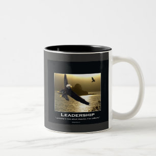 Bald Eagle Motivational Gifts Two-Tone Coffee Mug