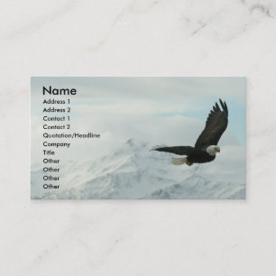 Bald eagle & mountains business card