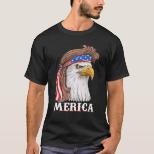 Bald Eagle Mullet 4Th Of July American Flag Merica T-Shirt
