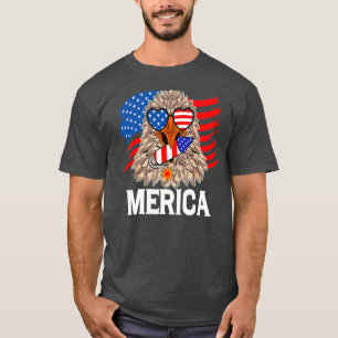 Bald Eagle Mullet 4th Of July American Flag T-Shirt