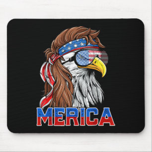 Bald Eagle Mullet Merica American Flag Patriotic 4 Mouse Mat