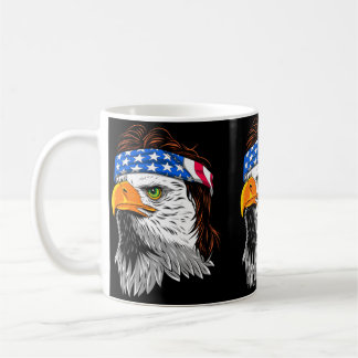 Bald Eagle Mullet - Patriotic Eagle - Stars Es Usa Coffee Mug